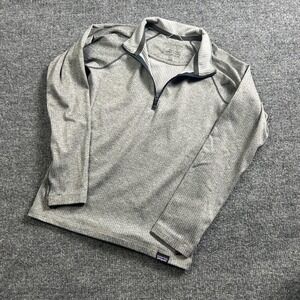 Patagonia Capilene Heavyweight Shirt youth Small Gray 1/4 Zip Baselayer Top